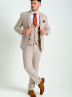 Naples Suit With Orange Tie