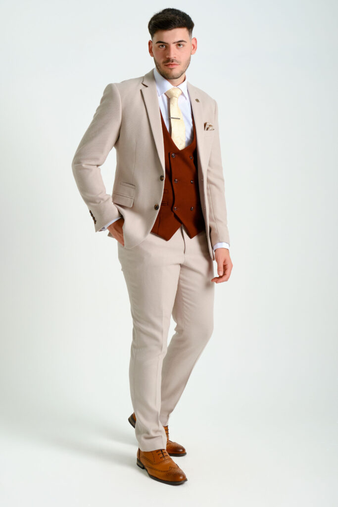 Naples Suit With Red Waistcoat